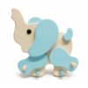 Porte-manteau mural enfant en bois – Éléphant bleu Porte-manteau enfant en bois en forme d’éléphant bleu avec crochets muraux