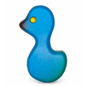 Bouton de meuble enfant en bois – Canard bleu Bouton de meuble enfant en bois en forme de canard bleu
