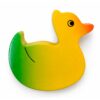 Bouton de meuble enfant en bois en forme de canard jaune, vert et orange