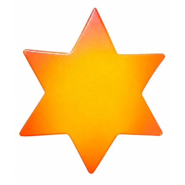 Child's orange wooden star furniture knob Bouton de meuble enfant en bois en forme d’étoile orange