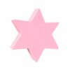 Pink Star Wooden Children's Furniture Knob - Side View Bouton de meuble enfant en bois en forme d’étoile rose, vue de côté