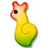 Bouton de meuble enfant en bois en forme d’escargot jaune, vert et orange