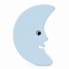 Bouton de meuble enfant lune bleu pastel en bois Bouton de meuble enfant en bois en forme de lune bleu pastel orientée vers la droite