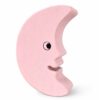 Bouton de meuble enfant lune rose en bois Bouton de meuble enfant en bois en forme de lune rose orientée vers la droite