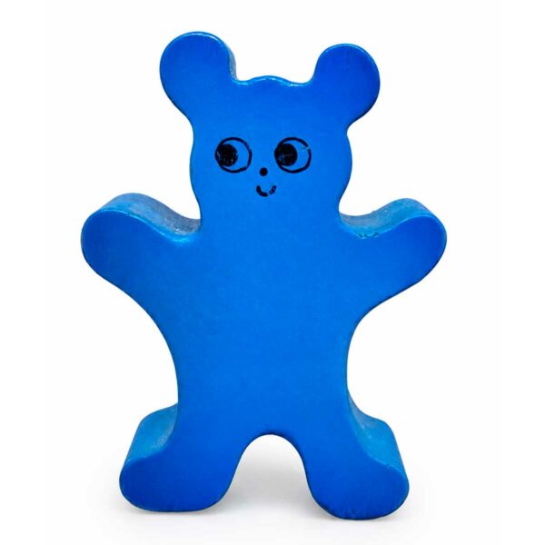 Bouton de meuble enfant ours bleu en bois Bouton de meuble enfant en bois en forme d’ours bleu
