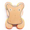 Vue de dos du porte-manteau enfant ours en bois avec fixation murale