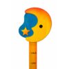 Détail de la lune et de l’étoile de la toise enfant en bois